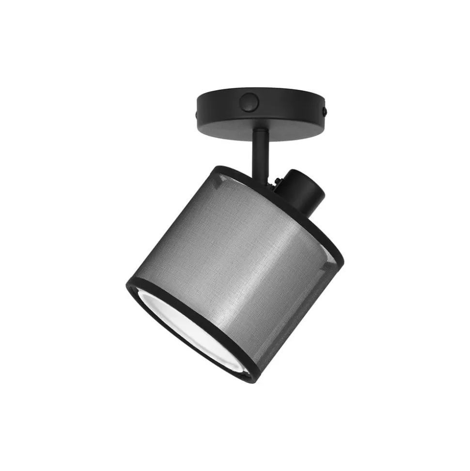 Lindby Chizoma plafondspot 1-lamp kap van stof