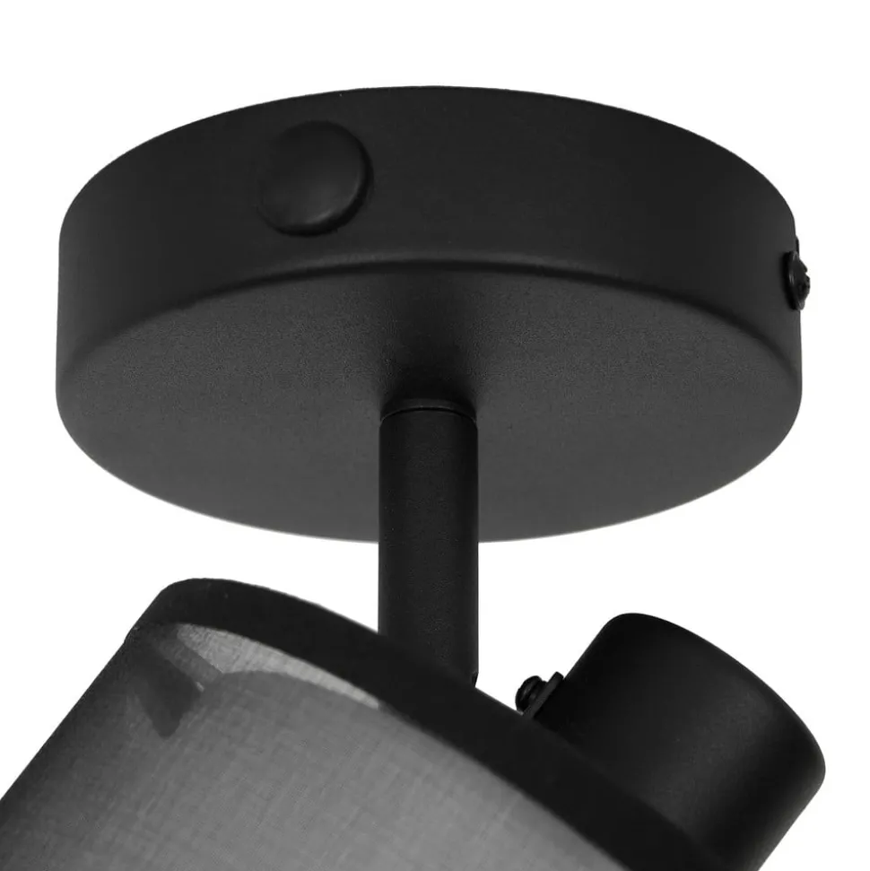 Lindby Chizoma plafondspot 1-lamp kap van stof