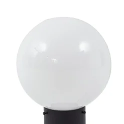 Lindby Dangan sokkellamp, wit, hoogte 32 cm, glas, metaal