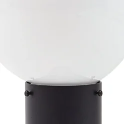 Lindby Dangan sokkellamp, wit, 60 cm, glas, sensor