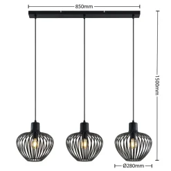 Lindby Deandre hanglamp, 3-lamps