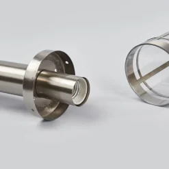 Lindby Djori tuinpadverlichting, 80 cm, aluminiumkleurig, roestvrij staal, E27