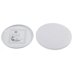 Lindby Doki LED buiten plafondlamp, 34 cm, wit, kunststof