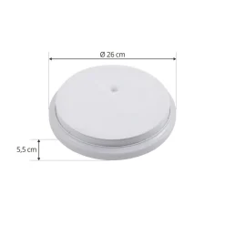 Lindby Doki LED buiten plafondlamp, 26 cm, wit, kunststof