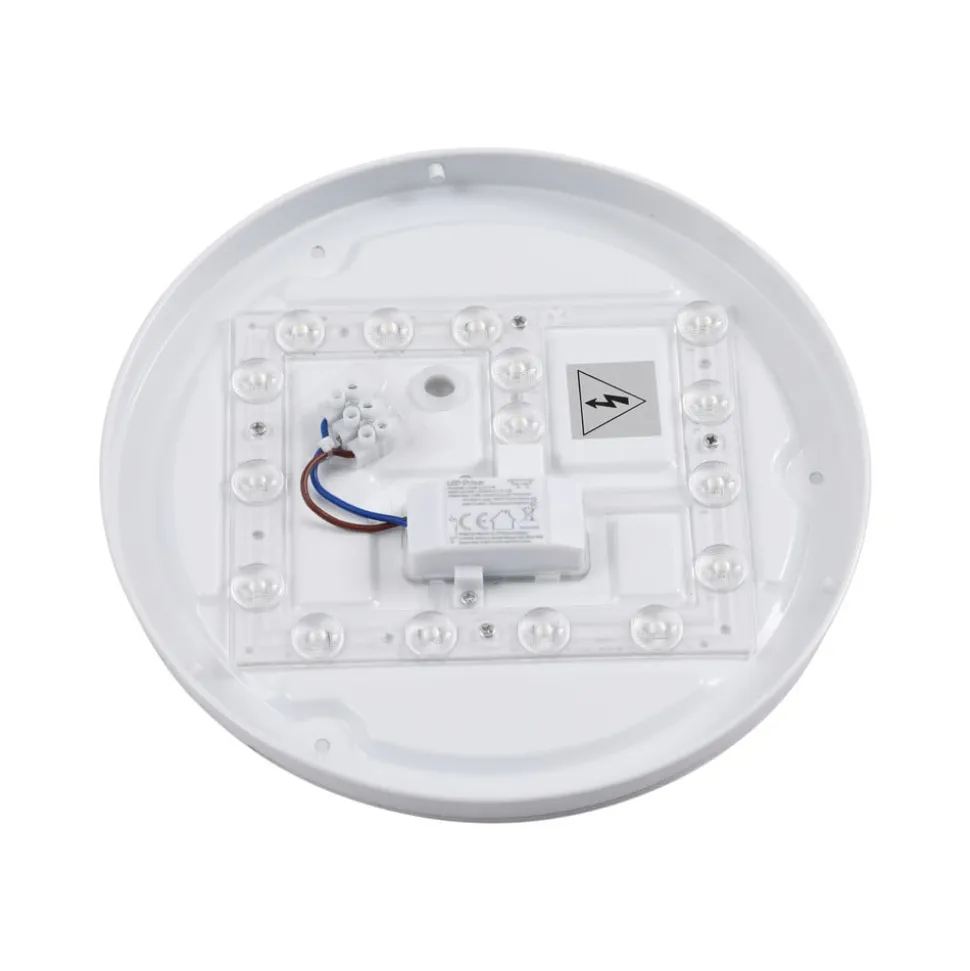 Lindby Doki LED buiten plafondlamp, 26 cm, wit, kunststof