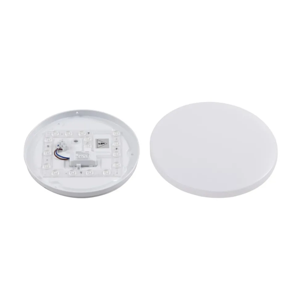 Lindby Doki LED buiten plafondlamp, 26 cm, wit, kunststof