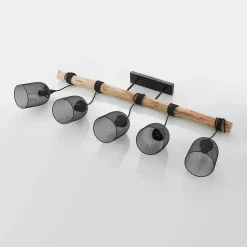 Lindby Dolcin hanglamp met mesh-kappen 5-lamps