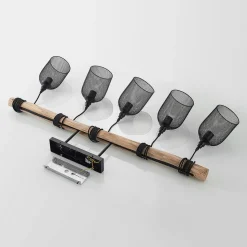 Lindby Dolcin hanglamp met mesh-kappen 5-lamps