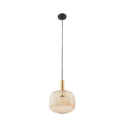 Lindby Doroteo hanglamp, 25 cm, 1-lamp, amber, glas
