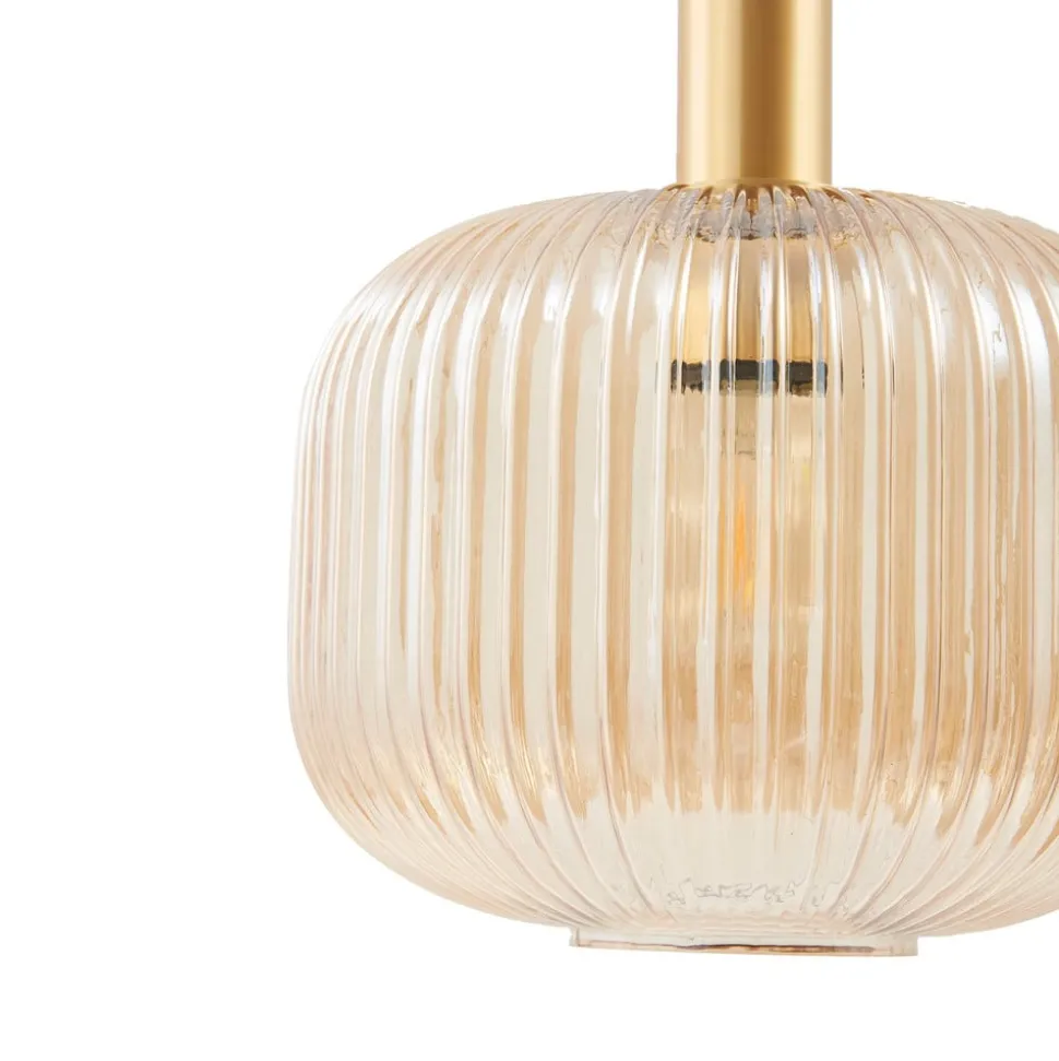 Lindby Doroteo hanglamp, 25 cm, 1-lamp, amber, glas