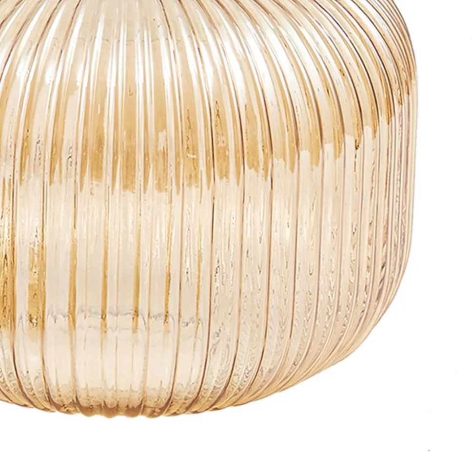 Lindby Doroteo hanglamp, 25 cm, 1-lamp, amber, glas