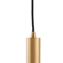 Lindby Doroteo hanglamp, 3-lamps, groen/amber/grijs, glas