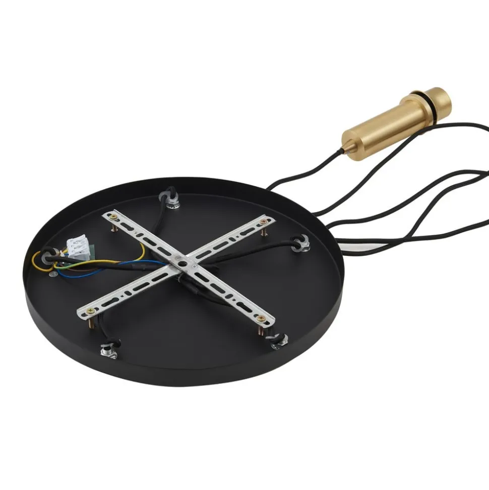 Lindby Doroteo hanglamp, 5-lamps, grijs, glas