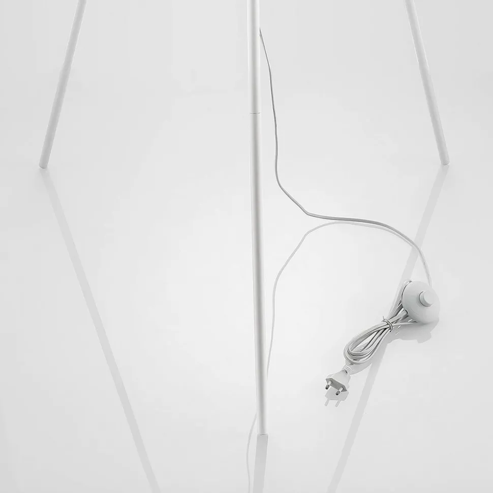 Lindby Dotani vloerlamp met bollamp, wit