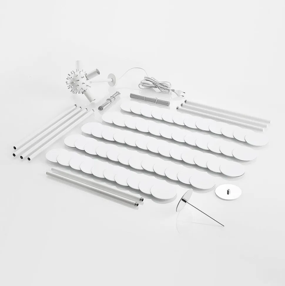 Lindby Dotani vloerlamp met bollamp, wit