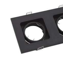 Lindby downlight Thorid, zwart, 19 x 10 cm, 2-lamps, GU10