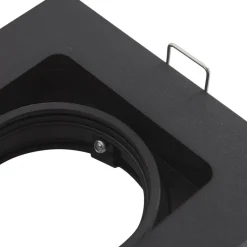 Lindby downlight Thorid, zwart, 10 x 10 cm, set van 10, GU10