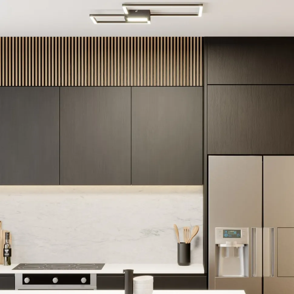 Lindby Duetto LED plafondlamp antraciet 28 W