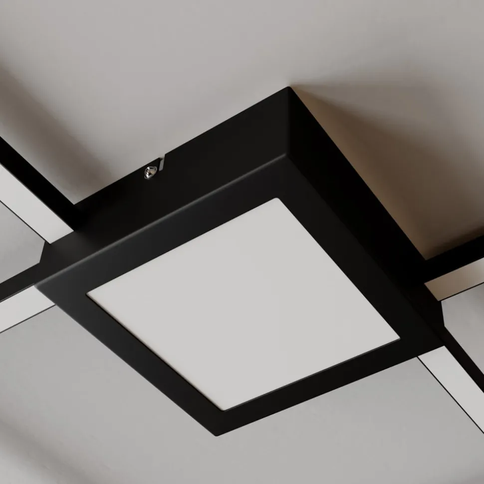 Lindby Duetto LED plafondlamp antraciet 28 W