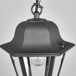 Lindby Edana buiten hanglamp, 40 cm, antraciet, E27, IP44