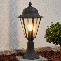 Lindby Edana sokkellamp, 52 cm, antraciet, E27, IP44