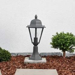 Lindby Edana sokkellamp, 52 cm, antraciet, E27, IP44