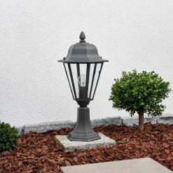 Lindby Edana sokkellamp, 52 cm, antraciet, E27, IP44