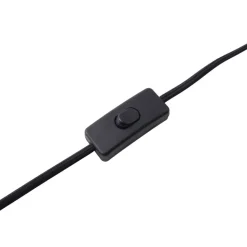 Lindby Ediz tafellamp, zwart, hout, 25 cm hoog, E27