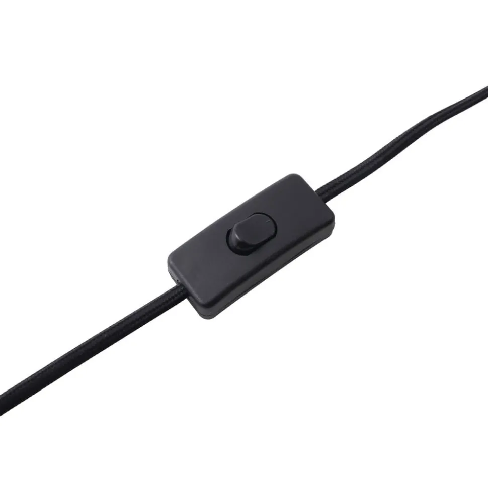 Lindby Ediz tafellamp, zwart, hout, 25 cm hoog, E27