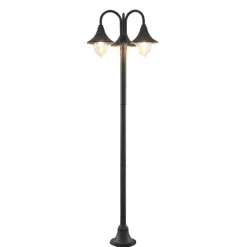 Lindby Edric lantaarnpaal, hoogte 215 cm, antraciet, aluminium