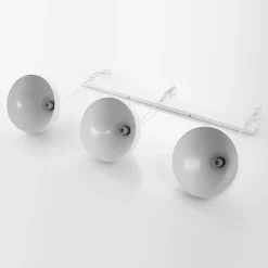 Lindby Elamira hanglamp, wit, metaal, 133 cm, 3-lamps.