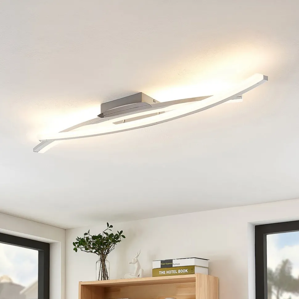 Lindby Elarit LED plafondlamp, verchroomd