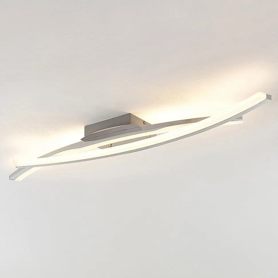 Lindby Elarit LED plafondlamp, verchroomd