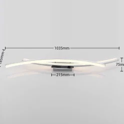 Lindby Elarit LED plafondlamp, verchroomd