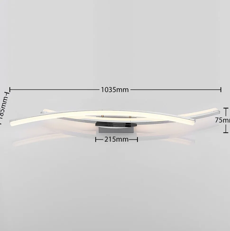 Lindby Elarit LED plafondlamp, verchroomd