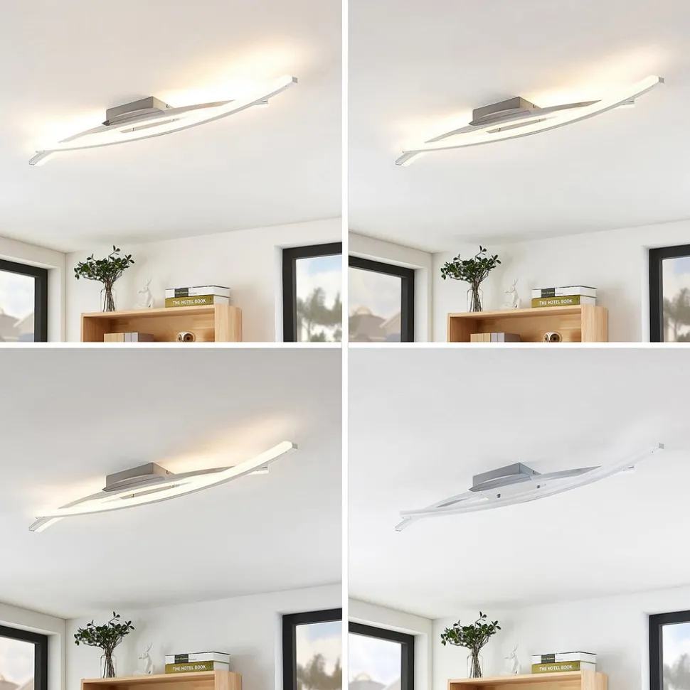 Lindby Elarit LED plafondlamp, verchroomd