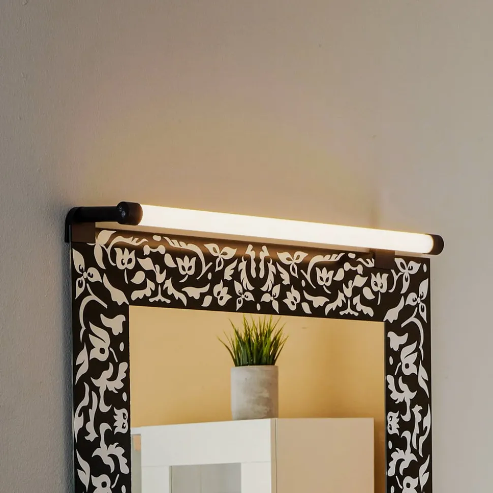 Lindby Eleri LED spiegellamp, zwart