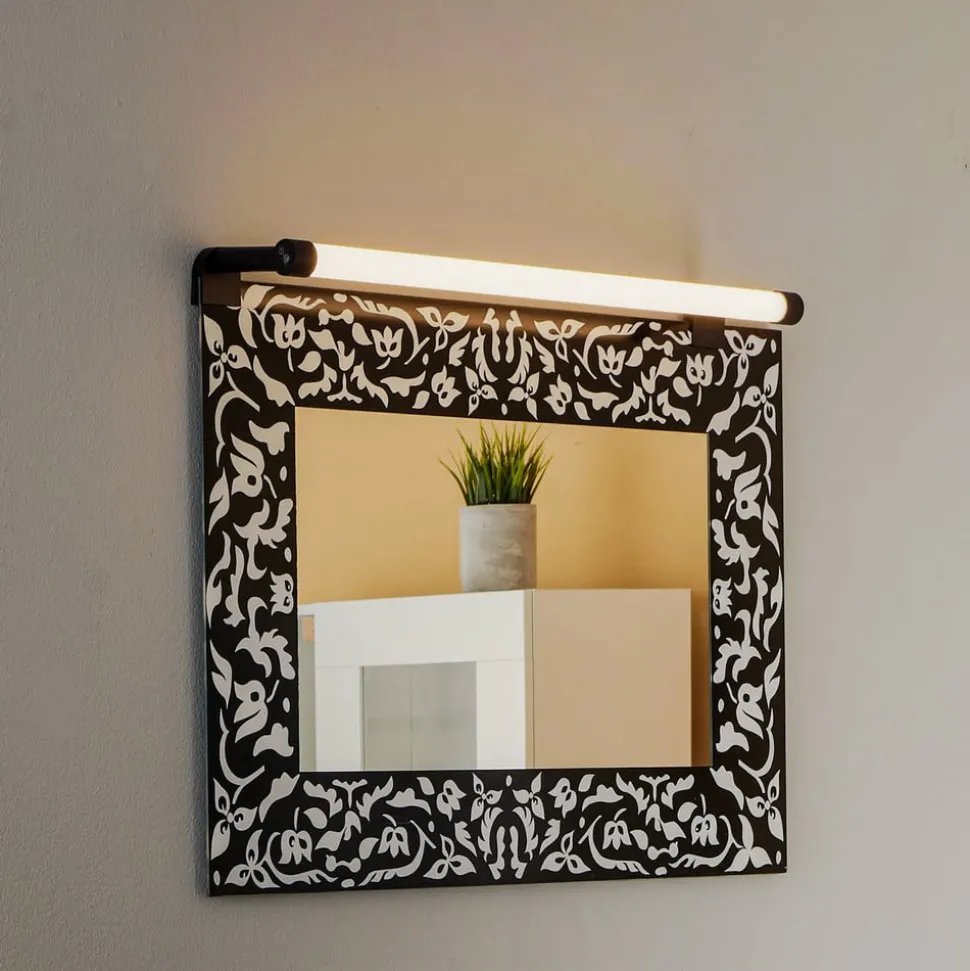 Lindby Eleri LED spiegellamp, zwart