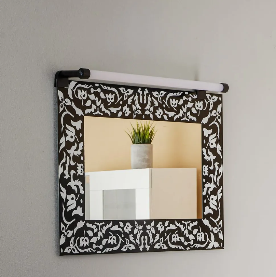 Lindby Eleri LED spiegellamp, zwart