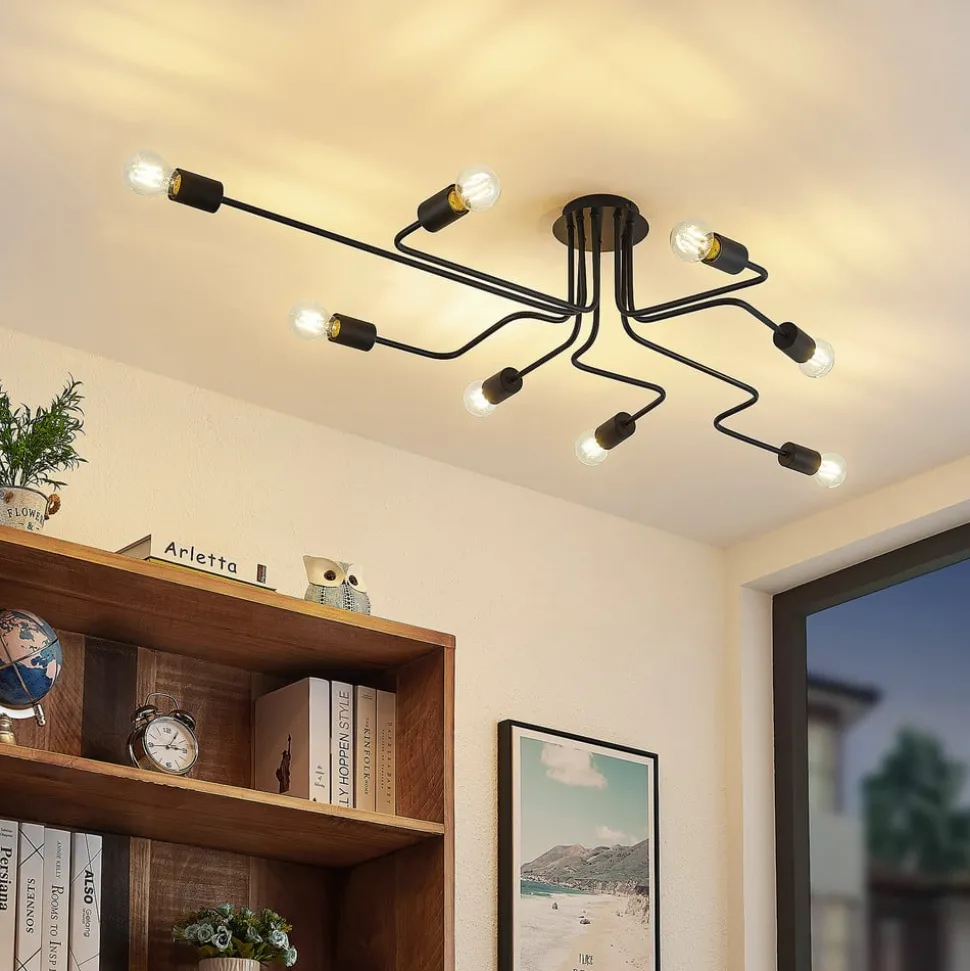 Lindby Elimar plafondlamp, 8-lamps