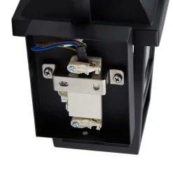 Lindby Eloane buitenwandlamp, zwart, roestvrij staal, 29 cm