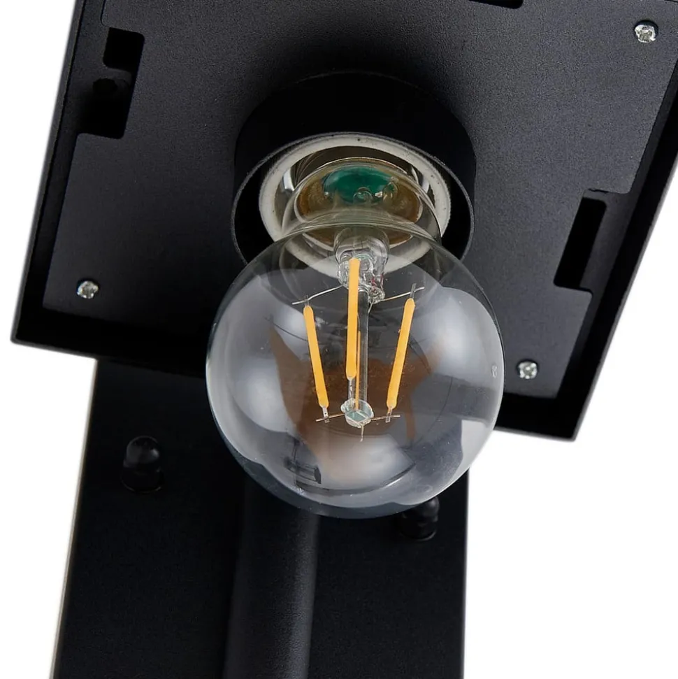 Lindby Eloane buitenwandlamp, zwart, roestvrij staal, 29 cm