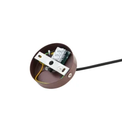 Lindby Elorri hanglamp, bruin, metaal, Ø 38 cm