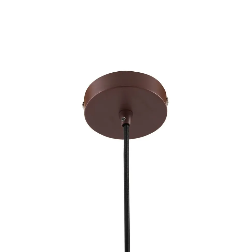 Lindby Elorri hanglamp, bruin, metaal, Ø 38 cm