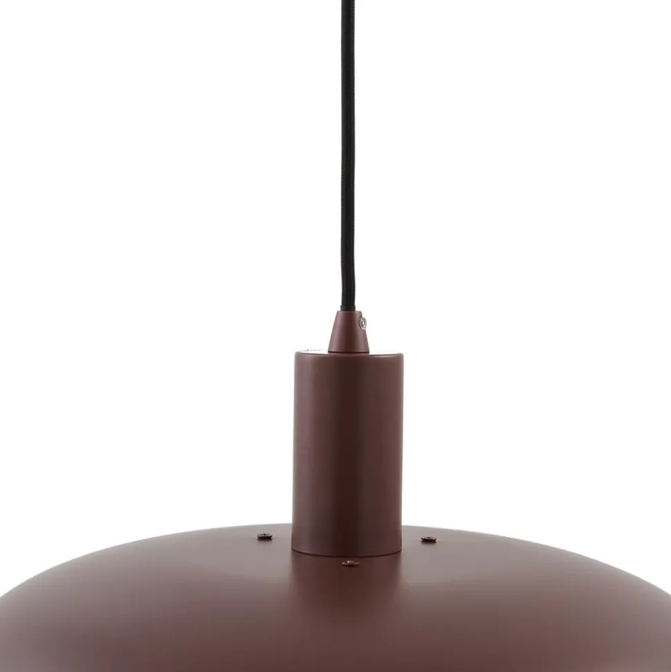 Lindby Elorri hanglamp, bruin, metaal, Ø 38 cm