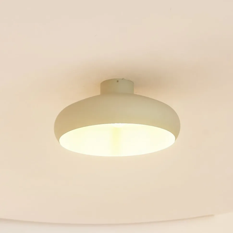 Lindby Elover plafondlamp, lichtgroen, Ø 45 cm, ijzer
