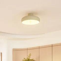 Lindby Elover plafondlamp, lichtgroen, Ø 45 cm, ijzer