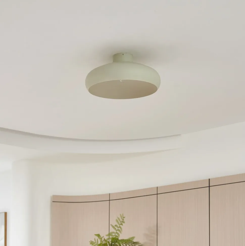 Lindby Elover plafondlamp, lichtgroen, Ø 45 cm, ijzer