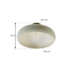 Lindby Elover plafondlamp, lichtgroen, Ø 45 cm, ijzer