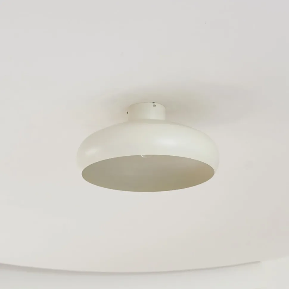 Lindby Elover plafondlamp, beige, Ø 45 cm, ijzer